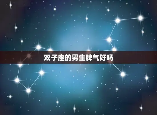 双子座的男生脾气好吗