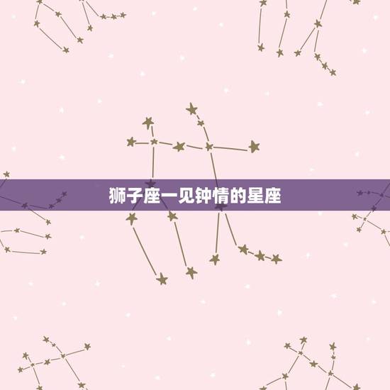 狮子座一见钟情的星座，能把狮子座心偷走的星座