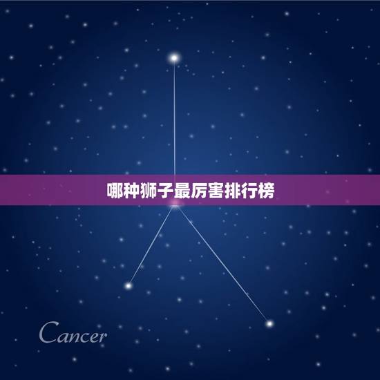 哪种狮子最厉害排行榜，世界之一名是谁