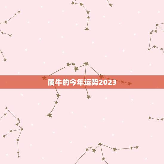 属牛的今年运势2023，2023年属牛人财运如何？
