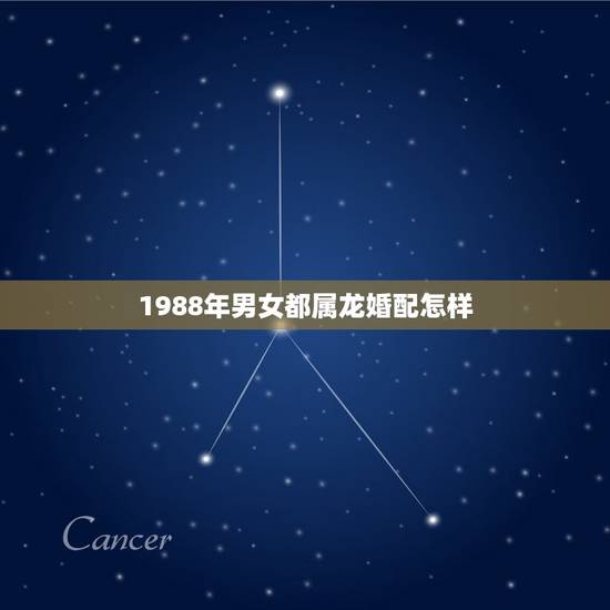 1988年男女都属龙婚配怎样，88年属龙男最佳婚配