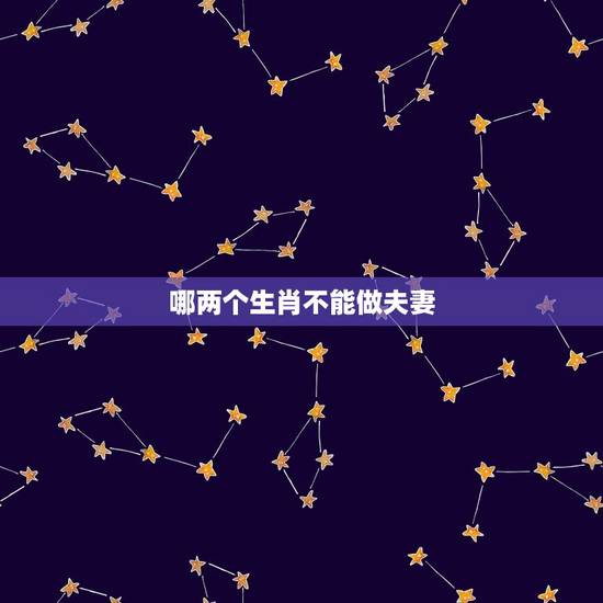 哪两个生肖不能做夫妻，属马的和哪几个生肖不能配 哪几个能配