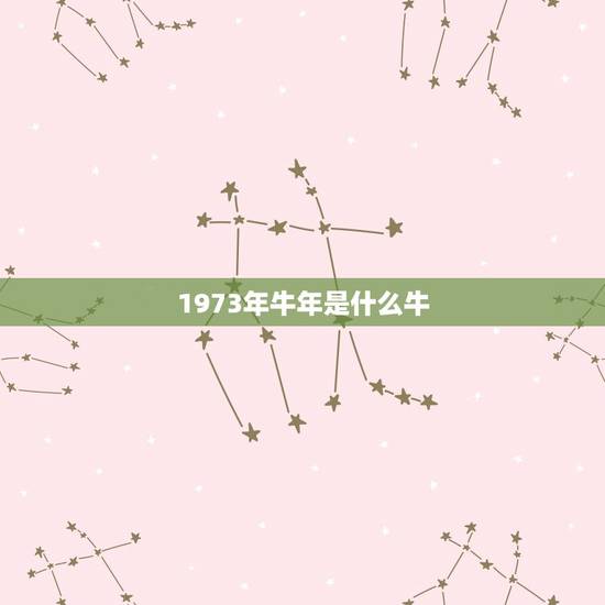 1973年牛年是什么牛,属牛1973年什么命 1973年牛年是什么牛,属牛1973年什么命