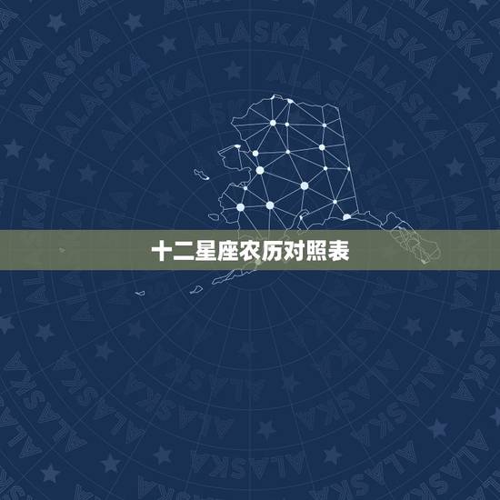 十二星座农历对照表，十二星座代表的明星