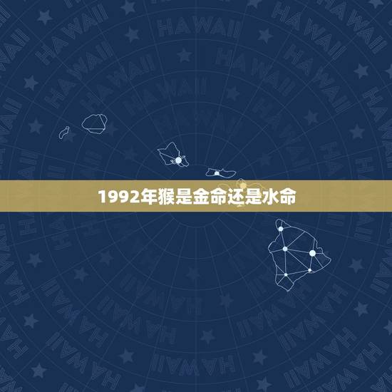 1992年猴是金命还是水命