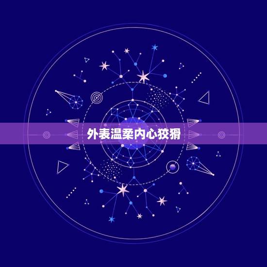 外表温柔内心狡猾