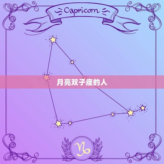 月亮双子座的人