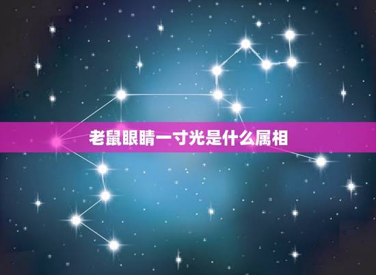 老鼠眼睛一寸光是什么属相，鼠目寸光是什么生肖？