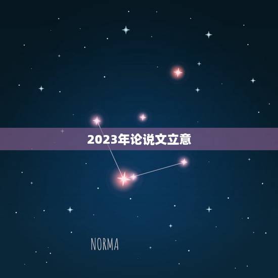 2023年论说文立意