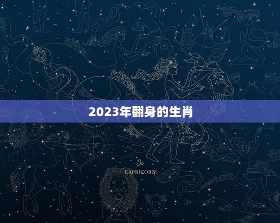 2023年翻身的生肖，2023年什么生肖运势最旺