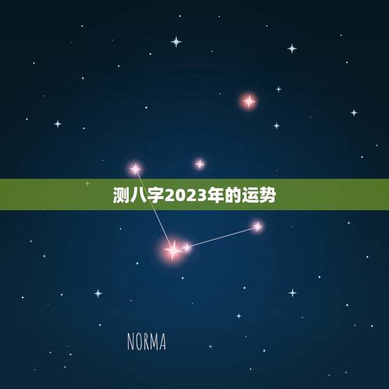 测八字2023年的运势