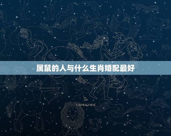 属鼠的人与什么生肖婚配最好，属鼠的和什么属相生财