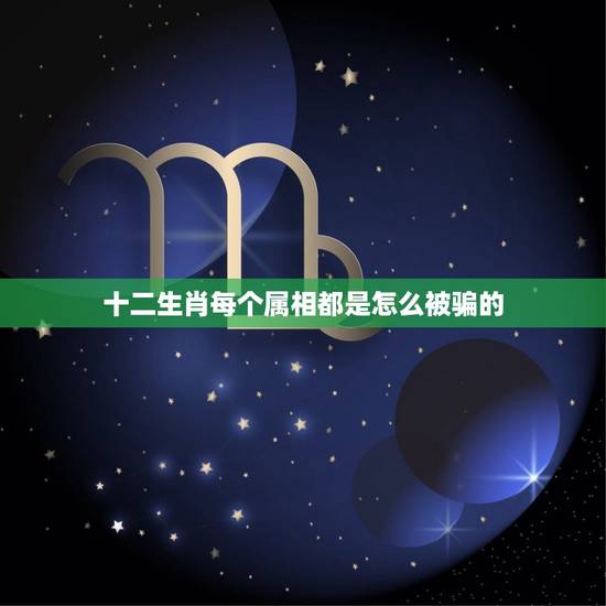 十二生肖每个属相都是怎么被骗的，属猪的和什么属相最配