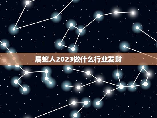 属蛇人2023做什么行业发财,2023年蛇的运势和财运 属蛇人2023做什么行业发财,2023年蛇的运势和财运