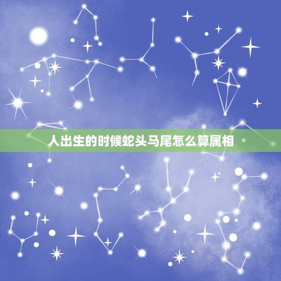 人出生的时候蛇头马尾怎么算属相，人的四种属相是怎样计算的