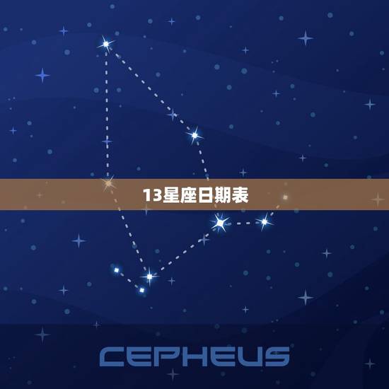 13星座日期表，12星座月份对照表图