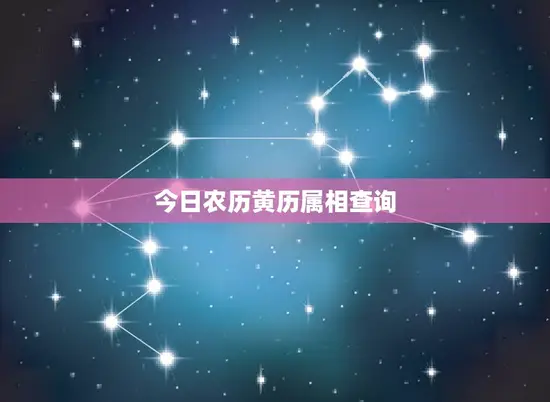 今日农历黄历属相查询