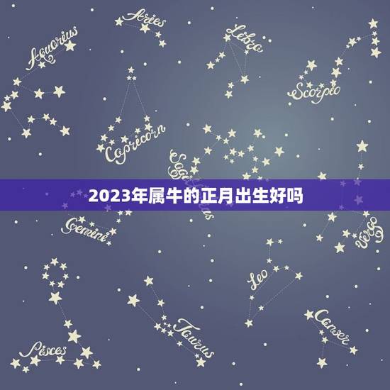 2023年属牛的正月出生好吗，2023年属牛宝宝正月出生好不好