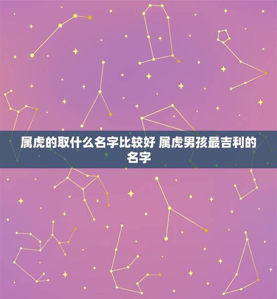 属虎的取什么名字比较好 属虎男孩最吉利的名字 属虎的取什么名字比较好 属虎男孩最吉利的名字
