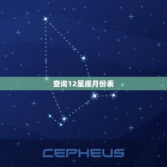 查询12星座月份表,输入生日查询星座 查询12星座月份表,输入生日查询星座