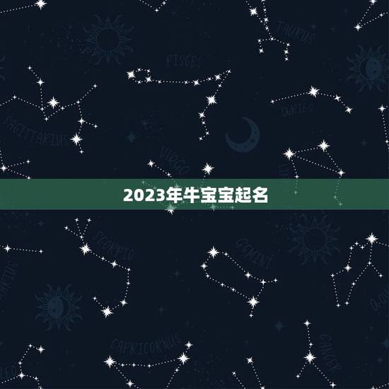 2023年牛宝宝起名,2023年牛宝宝男孩取名有寓意 2023年牛宝宝起名,2023年牛宝宝男孩取名有寓意