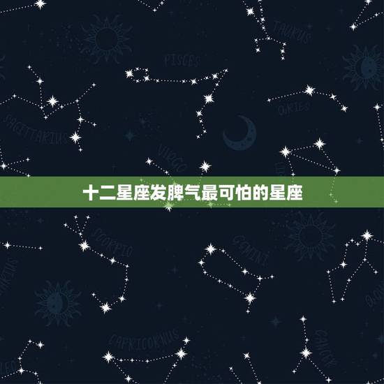 十二星座发脾气最可怕的星座，十二星座胆子排名