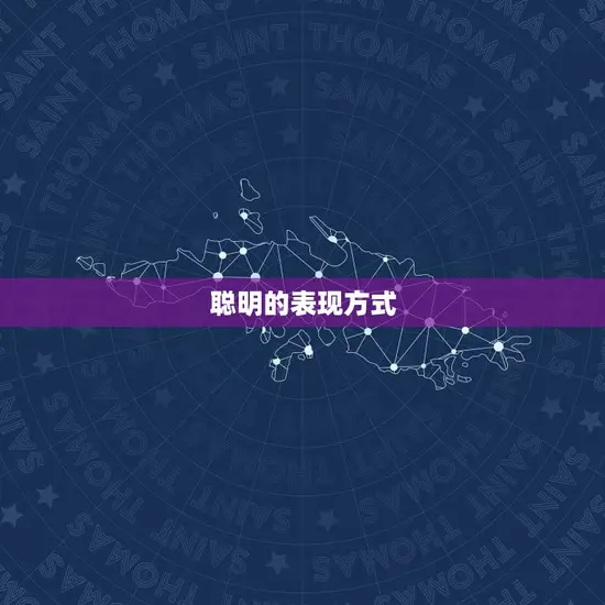 聪明的表现方式