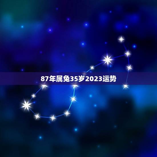 87年属兔35岁2023运势 2023年87年兔运势