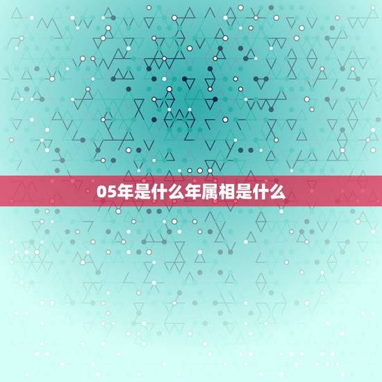 05年是什么年属相是什么，2005年属什么生肖？