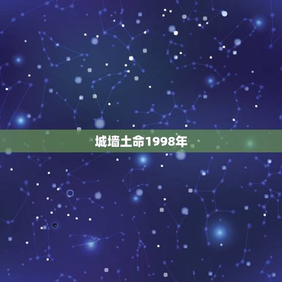 城墙土命1998年