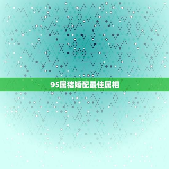 95属猪婚配最佳属相，属猪的人适合早什么属相的女朋友