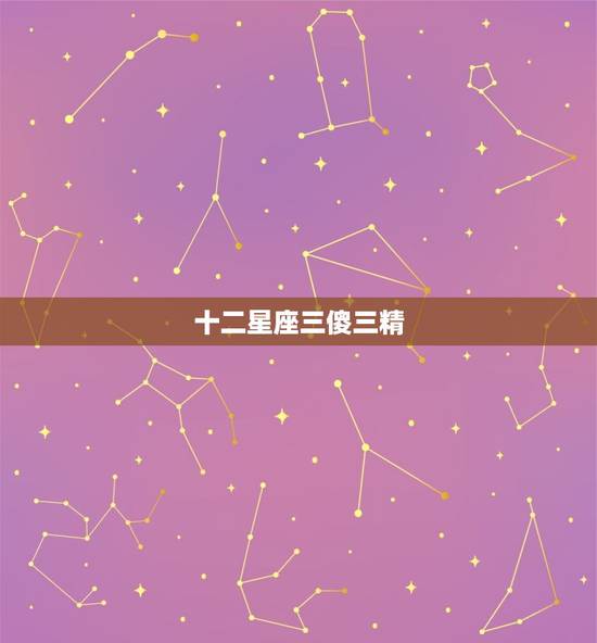 十二星座三傻三精，十二星座三精