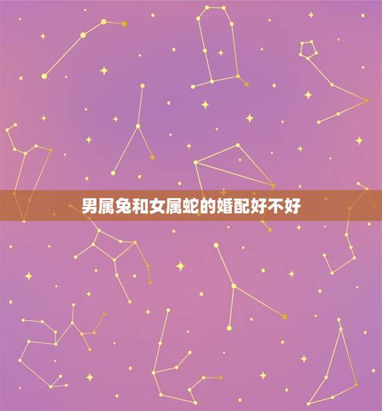 男属兔和女属蛇的婚配好不好，属兔的男性和属蛇的女性相配，相克？