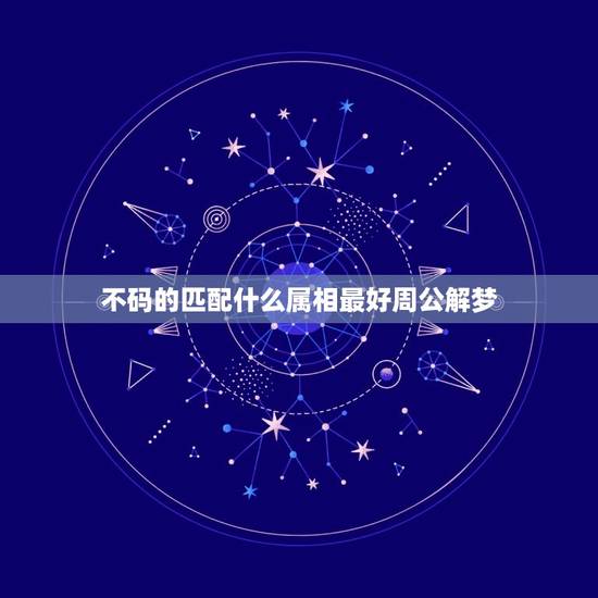 不码的匹配什么属相最好周公解梦，和牛肖最匹配的生肖是什么