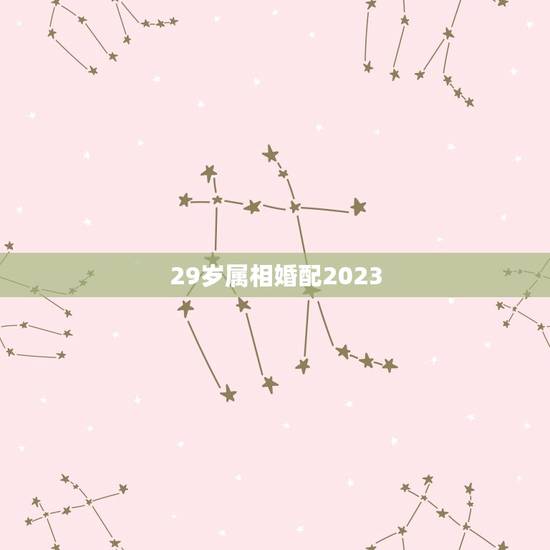 29岁属相婚配2023，属相婚配、请专业人士回答？