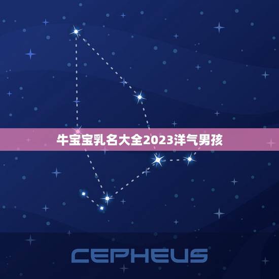 牛宝宝乳名大全2023洋气男孩，2023牛宝宝男孩取名