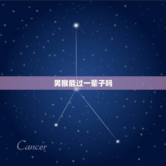 男猴能过一辈子吗，男猴能过一辈子吗