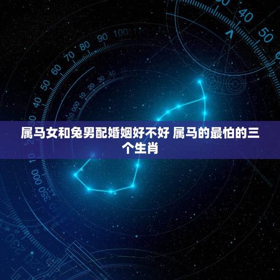 属马女和兔男配婚姻好不好 属马的最怕的三个生肖