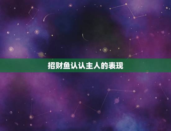 招财鱼认认主人的表现，招财鱼常见病