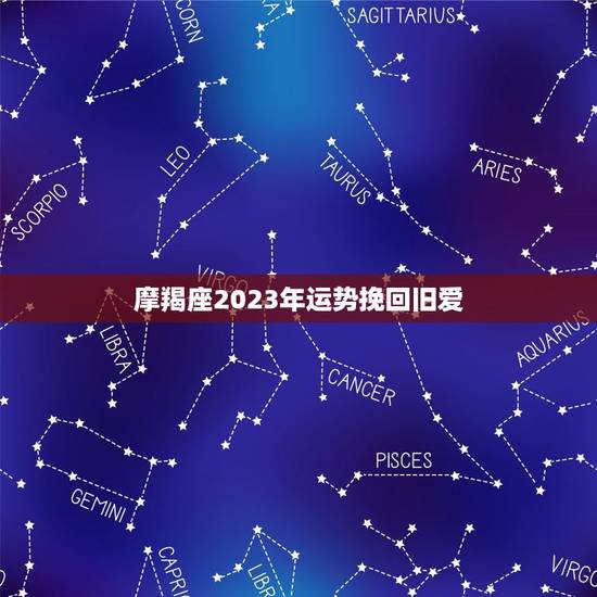 摩羯座2023年运势挽回旧爱，摩羯座2023 年运势