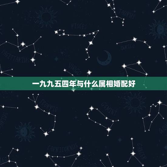 一九九五四年与什么属相婚配好，和属什么生肖婚配最好