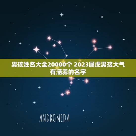 男孩姓名大全20000个 2023属虎男孩大气有涵养的名字