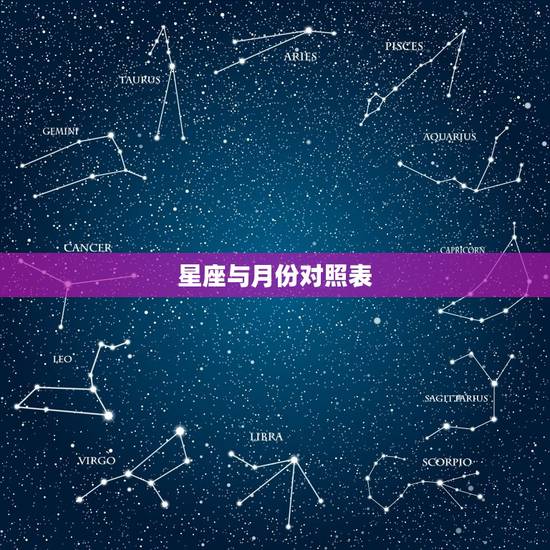 星座与月份对照表，十二星座月份对照表