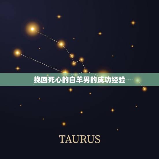 挽回死心的白羊男的成功经验，白羊男想娶你的表现