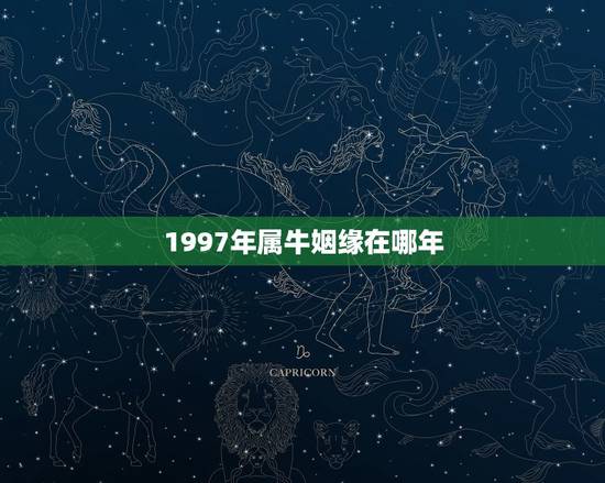 1997年属牛姻缘在哪年 1997年女孩今年的姻缘