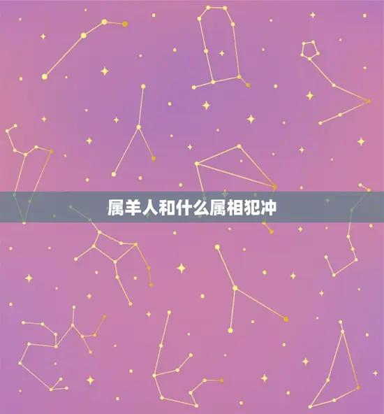 属羊人和什么属相犯冲