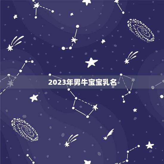 2023年男牛宝宝乳名，2023牛年宝最佳取名