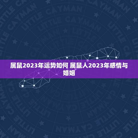 属鼠2023年运势如何 属鼠人2023年感情与婚姻 属鼠2023年运势如何 属鼠人2023年感情与婚姻
