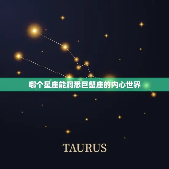 哪个星座能洞悉巨蟹座的内心世界