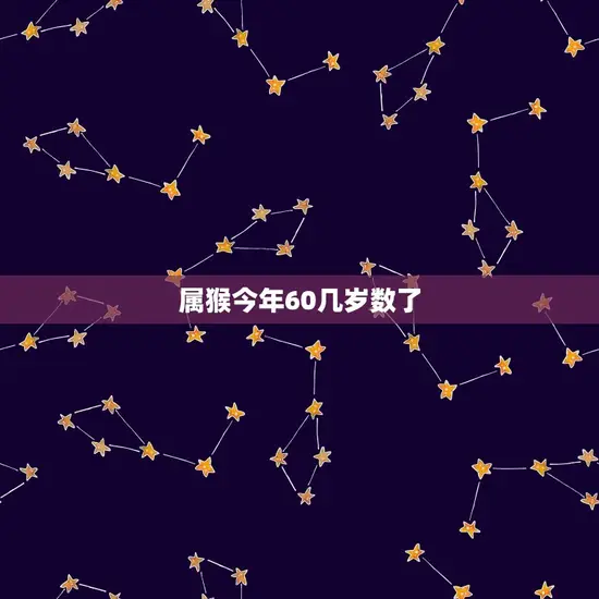 属猴今年60几岁数了